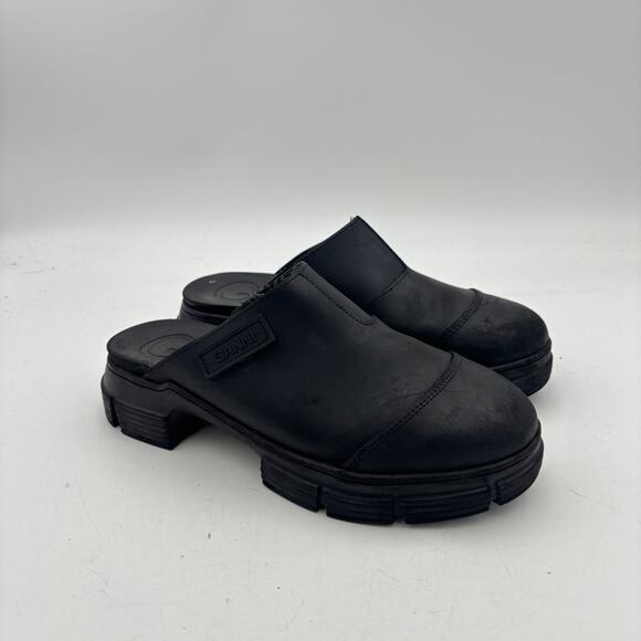 Ganni City Mules Recycled Rubber Clogs Slip Ons Women's 38 - Picture 1 of 13